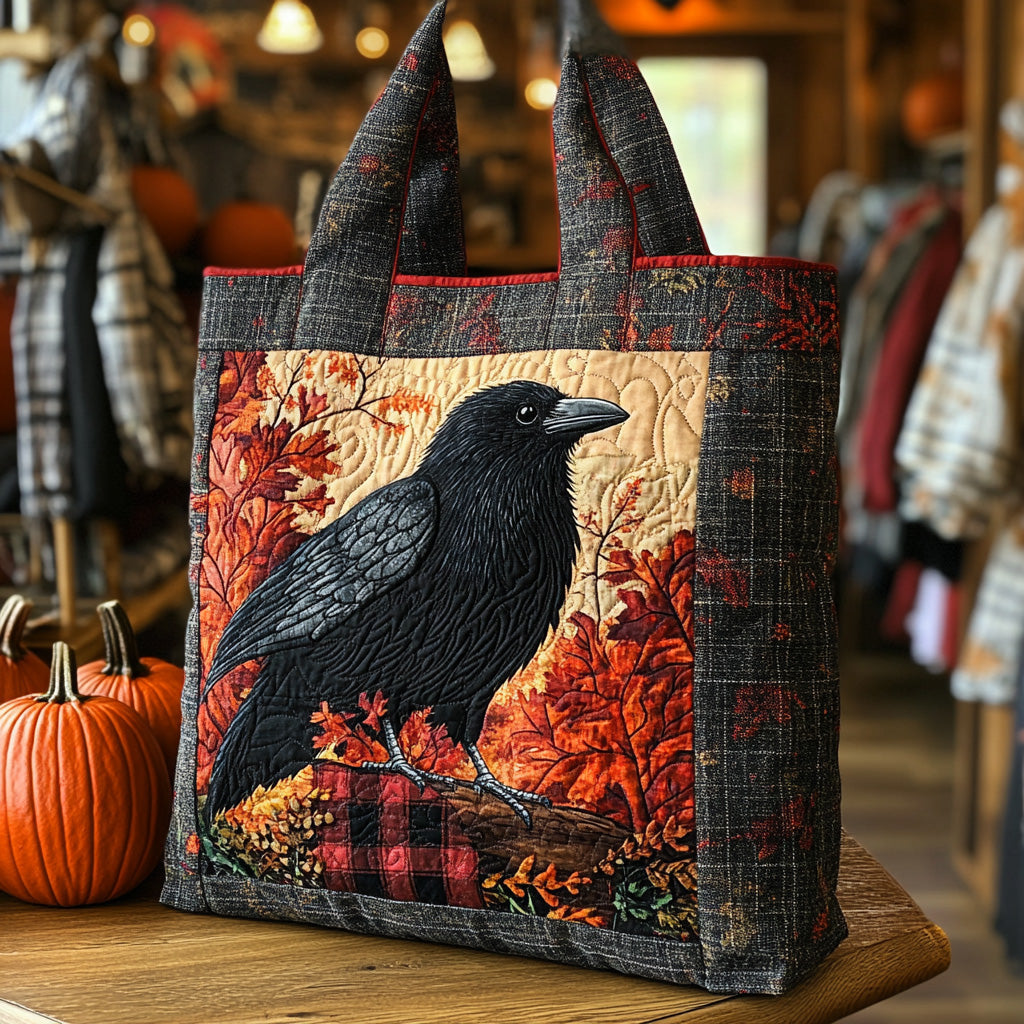 Blackwing Autumn Quilted Tote Bag Cute Fall Gifts For Girlfriend