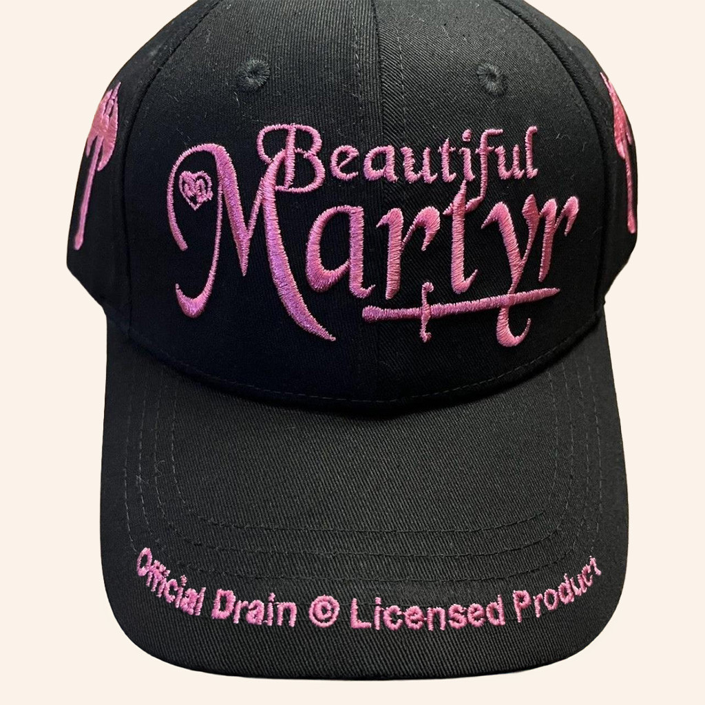 Bladee Martyr Tour Merch Beautiful Martyr Embroidered Hat Drain Gang Hat Gifts For Her Bladee Martyr Tour Merch Beautiful Martyr Embroidered Hat Drain Gang Hat Gifts For Her