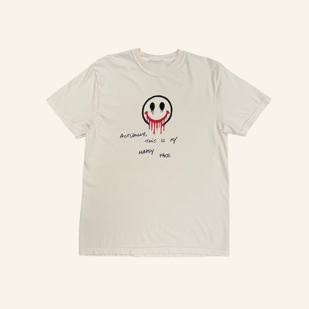 Blank Clo Merch Paul Wesley Happy Face T-Shirt Christmas Gifts For Besties