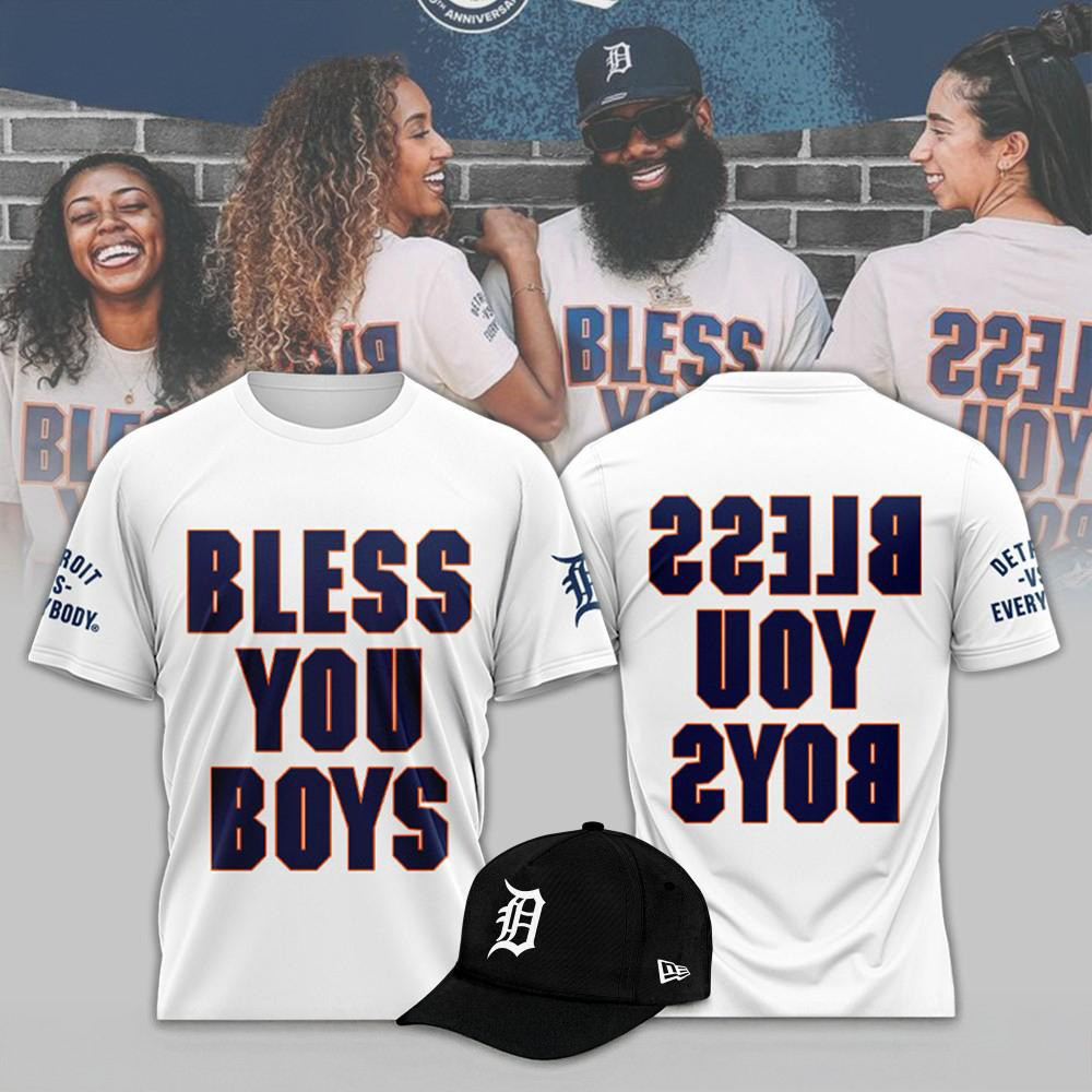 Bless You Boys Detroit Tigers Baseball Everybody T-Shirt Gifts For Basketball Fan