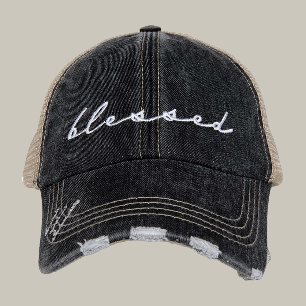 Blessed Faith In God Vintage Trucker Hat Katydid Brand Christian Cap Cool Gift Ideas