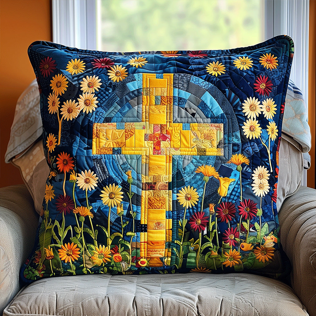 Blessed Garden Quilted Pillow Case Hippie Home Decor Christian Christmas Gifts