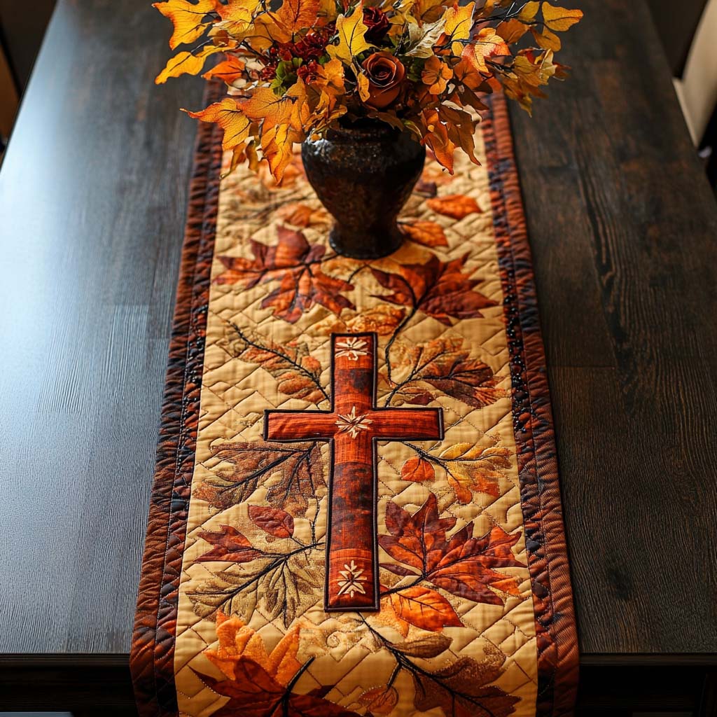 Blessed Harvest Quilted Table Runner Holiday Themed Table Runners Presents For Christian Friends