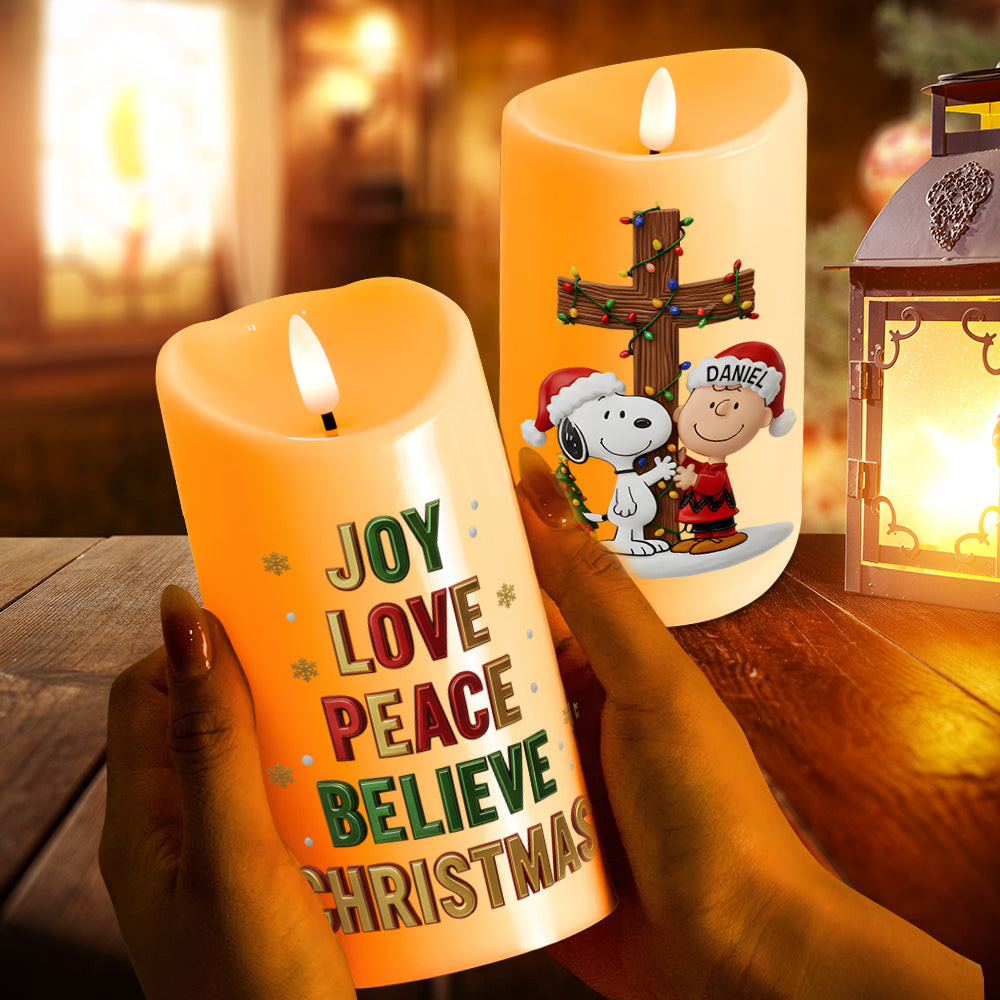 Blessed Moments LED Candle - Personalized Christmas Gifts For Christian - Best Inappropriate Christmas Gifts