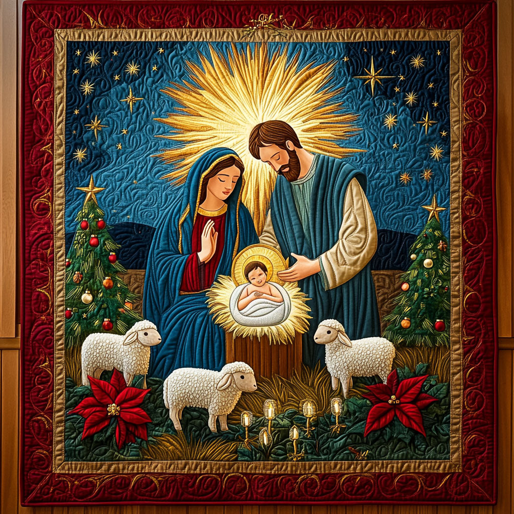 Blessed Night Quilt Blanket Throws For Couch Small Gifts For Church Members