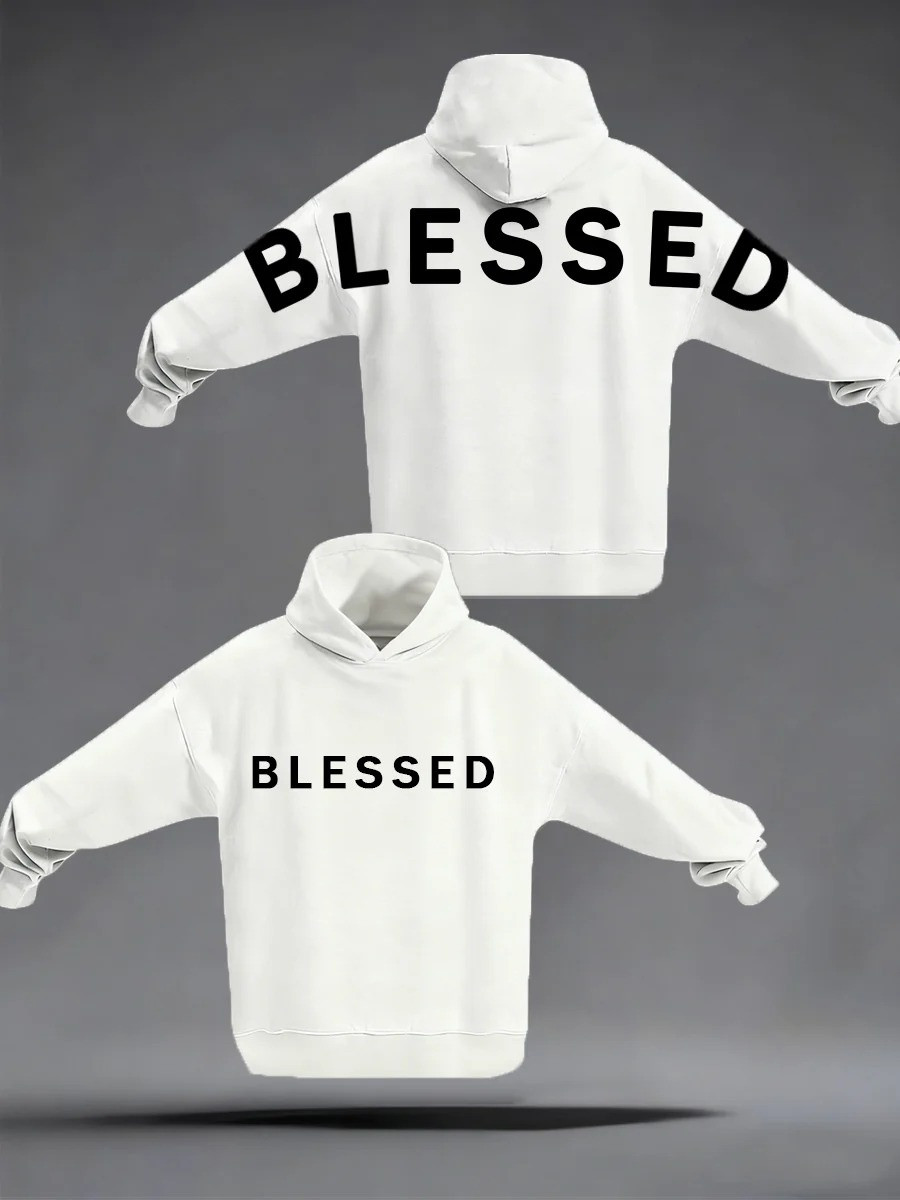Blessed Oversized Hoodie Men Women Christian Faith Apparel Streetwear Hoodies Best Gift Ideas