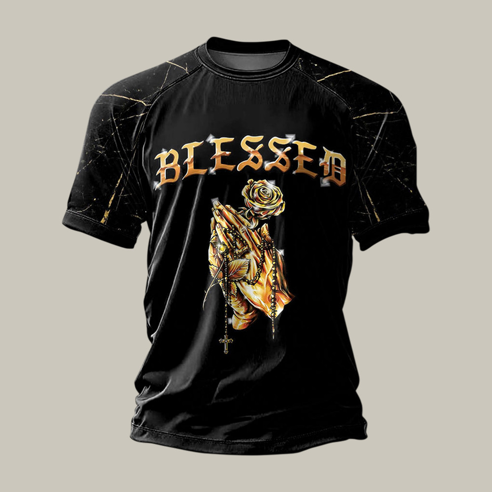 Blessed Pray For Jesus T-Shirt Faith Over Fear Shirt Present Idea For Husband