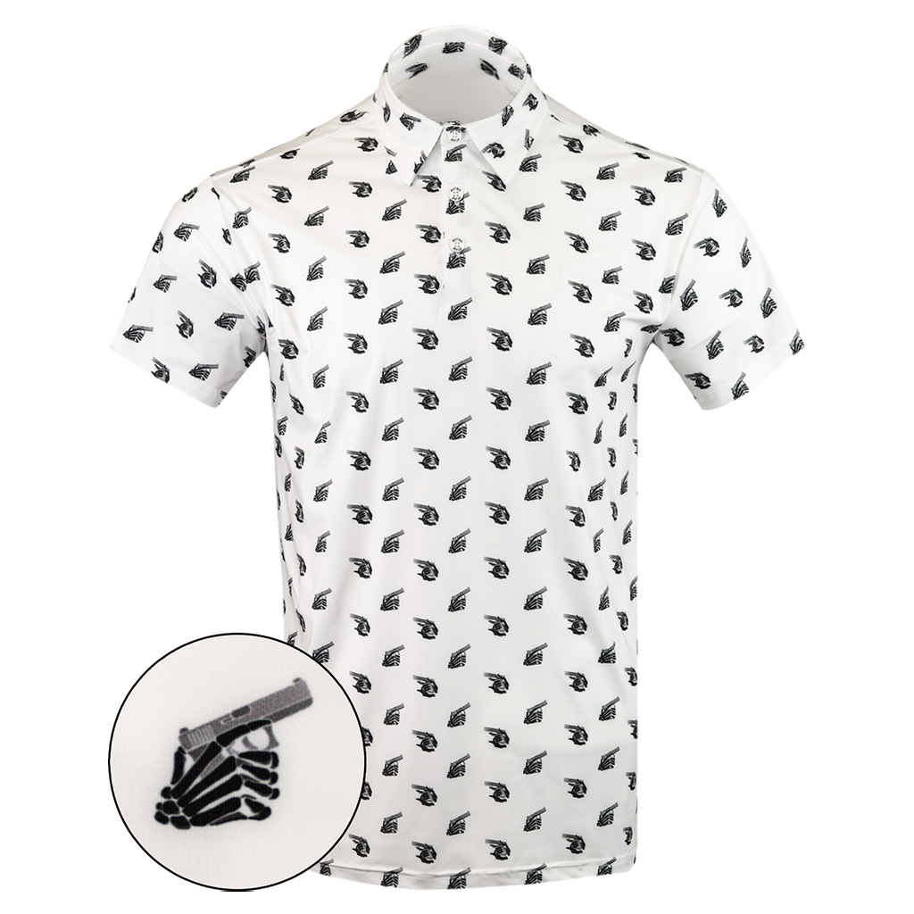 Blickie Bones Polo Shirt Pro Gun Rights Tactical Polo Shirt Christmas Gifts For Him