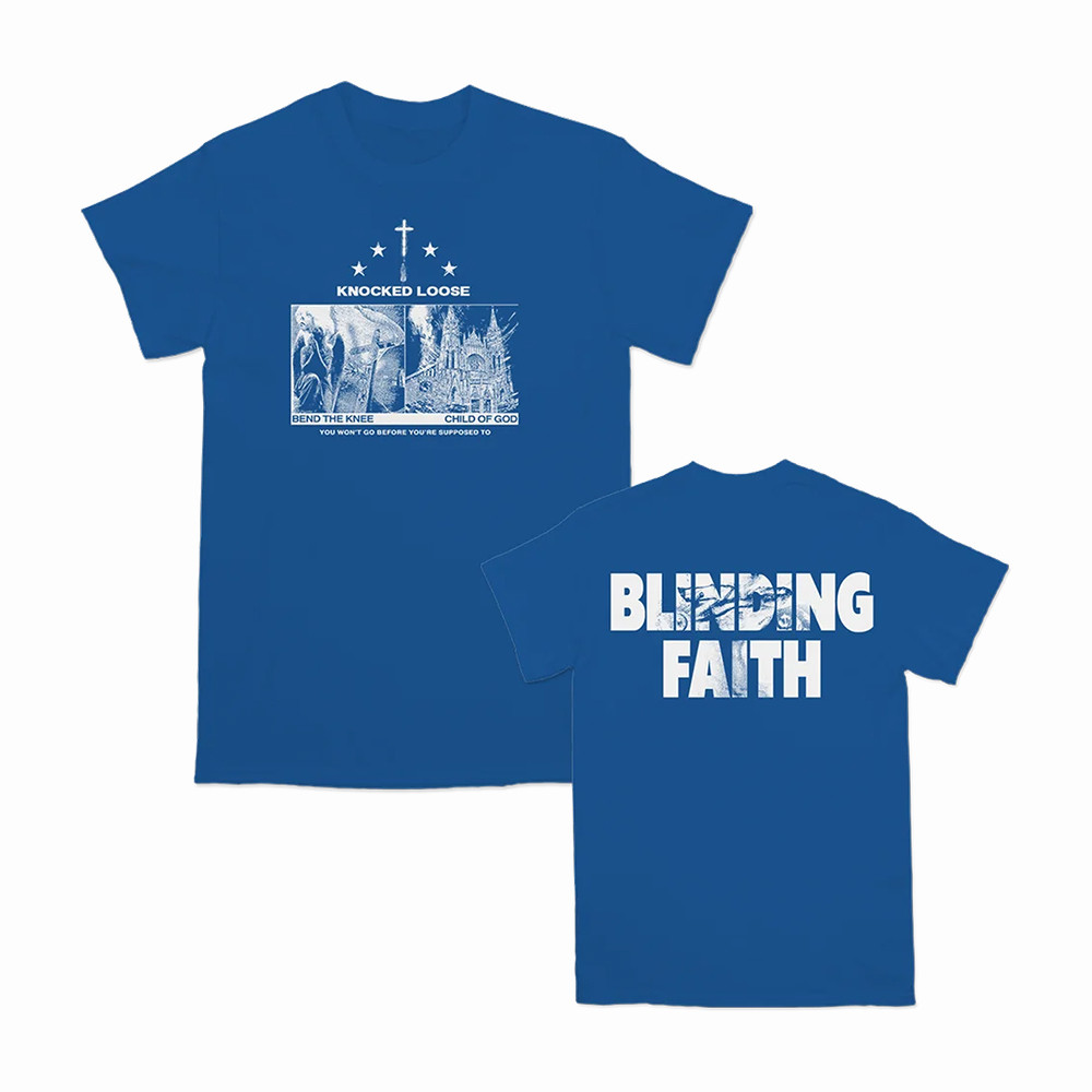 Blinding Faith Knocked Loose T-Shirt Cross Art Knocked Loose Clothes Music Fans Gift