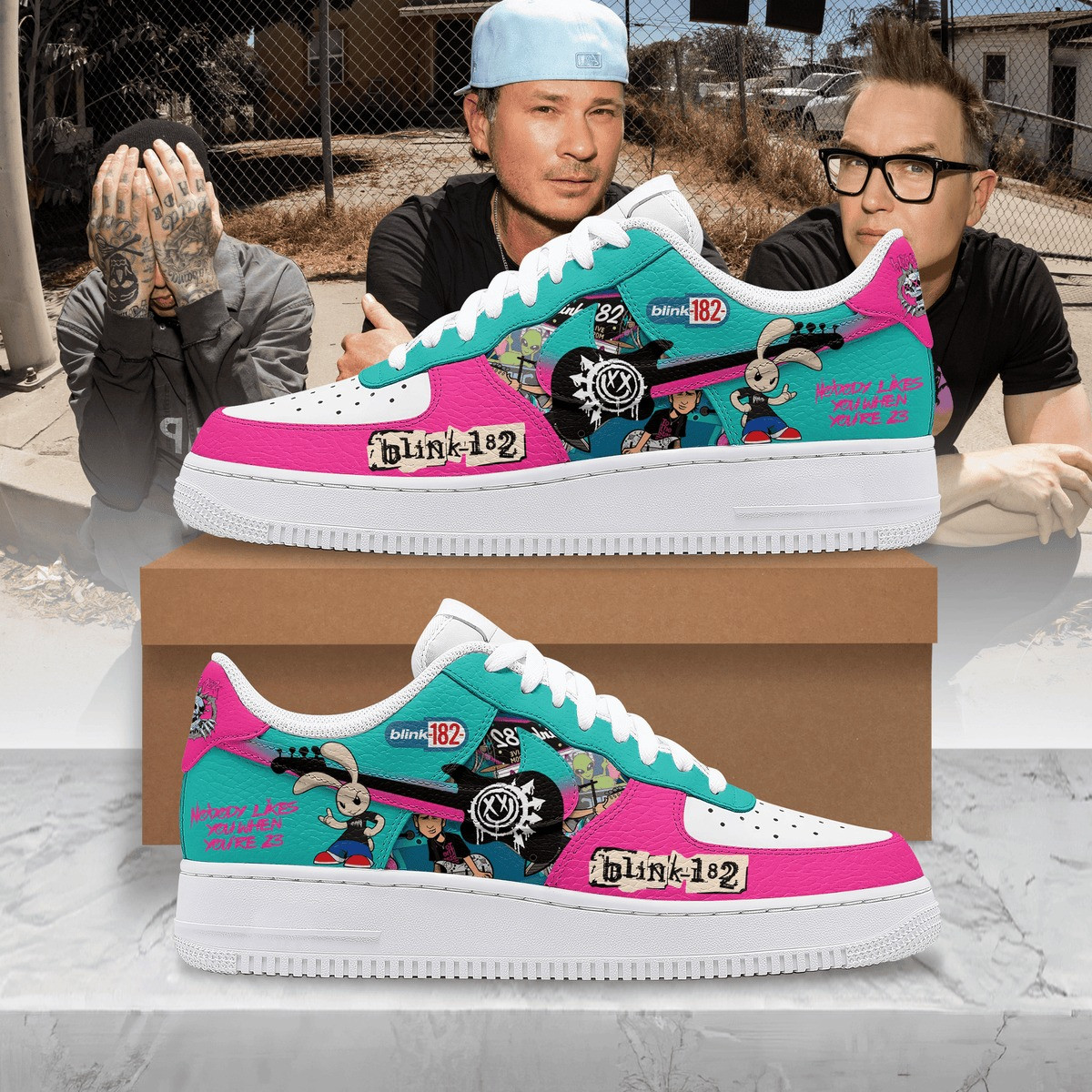 Blink 182 Boy Band Music AF1 Shoes Best Gift For Big Fan Lovers