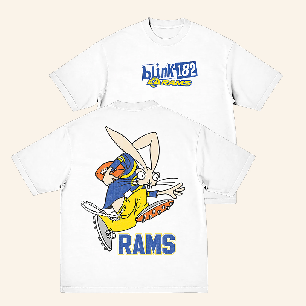 Blink 182 Merch Blink 182 X LA Football Wide Receiver White Shirt Gifts For Fans Blink 182 Merch Blink 182 X LA Football Wide Receiver White Shirt Gifts For Fans