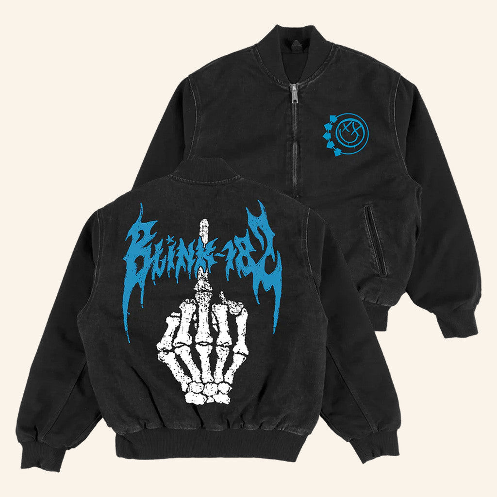 Blink 182 Merch Middle Finger Jacket Presents For Music Lovers Blink 182 Merch Middle Finger Jacket Presents For Music Lovers