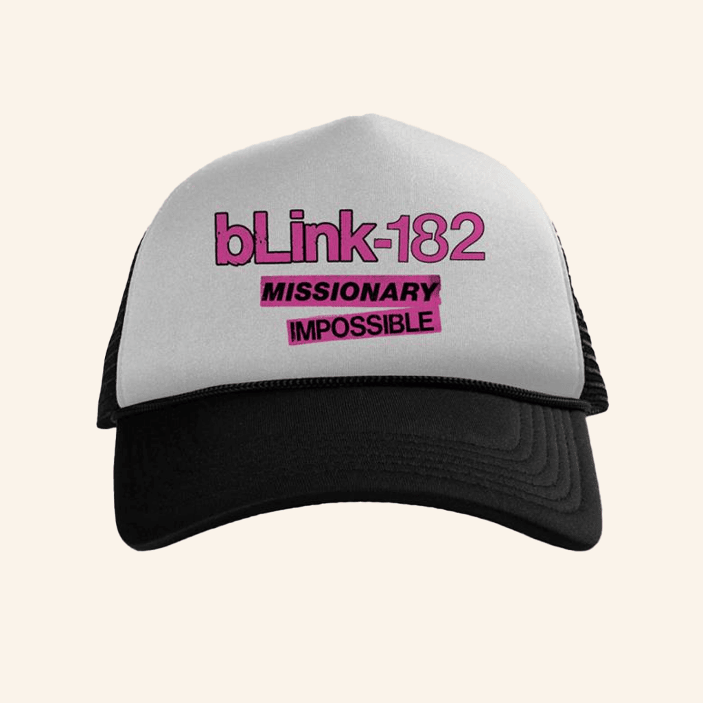 Blink 182 Merch Missionary Impossible Tour Trucker Hat Best Gifts For Music Lovers Blink 182 Merch Missionary Impossible Tour Trucker Hat Best Gifts For Music Lovers