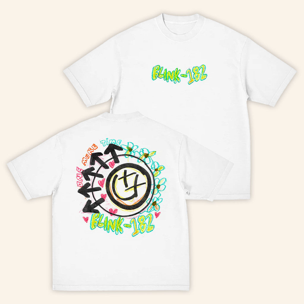 Blink 182 Merch One More Time Smiley Sketch T-Shirt Gifts For Music Fans Blink 182 Merch One More Time Smiley Sketch T-Shirt Gifts For Music Fans