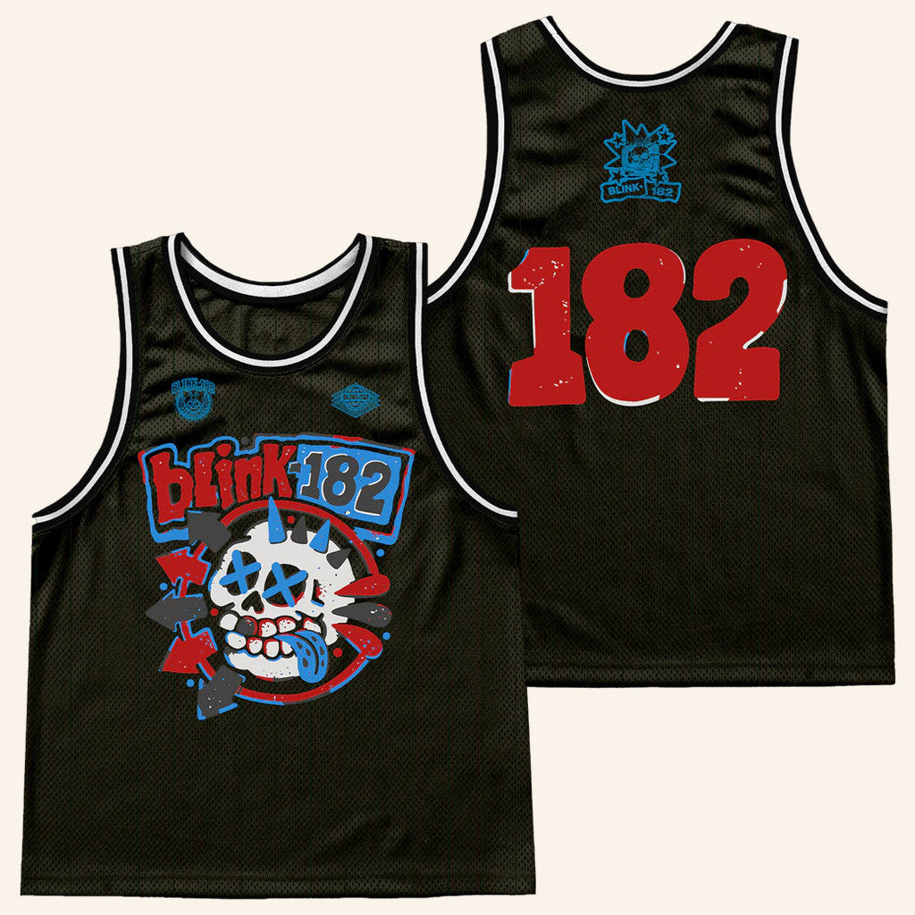 Blink 182 Merch Skull Jersey Music Lover Gift Ideas For Him Blink 182 Merch Skull Jersey Music Lover Gift Ideas For Him