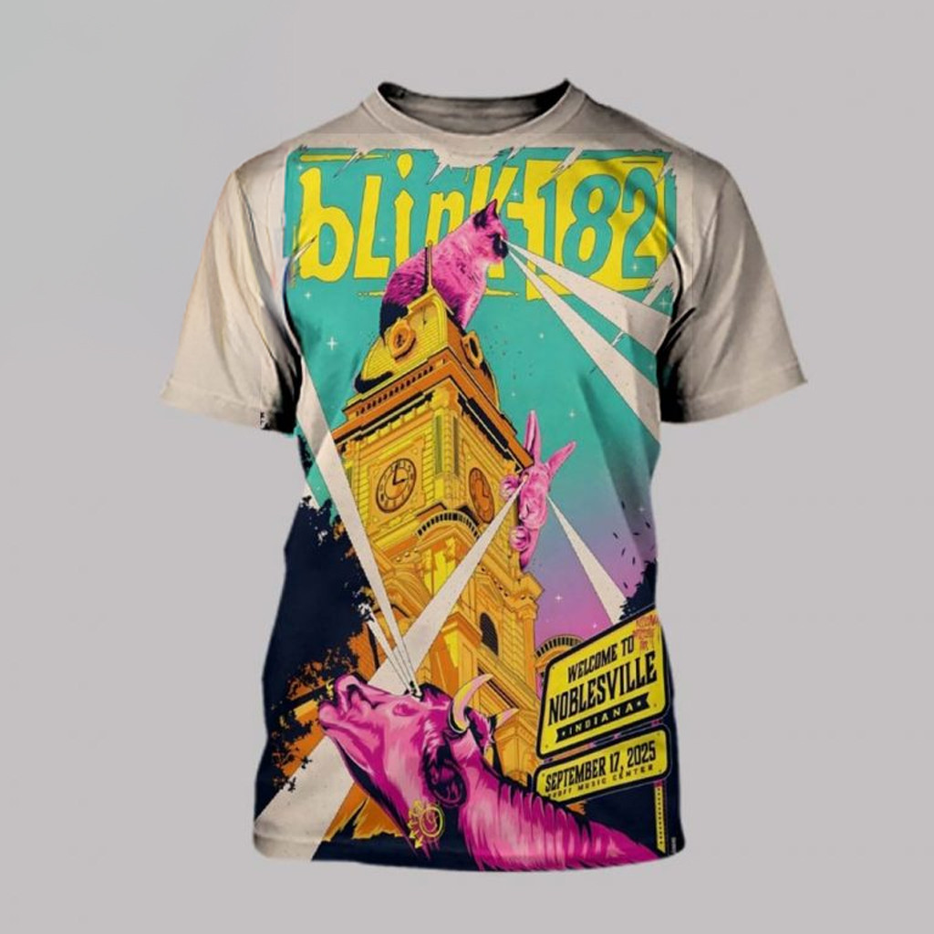 Blink 182 Ruoff Music Center 2025 Noblesville IN On September 17th T-Shirt Blink 182 Merch Blink 182 Ruoff Music Center 2025 Noblesville IN On September 17th T-Shirt Blink 182 Merch