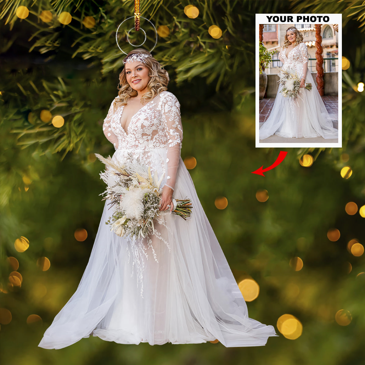 Blissful Beginnings Gallery Personalized Photo Mica Ornament Christmas Gift For Family