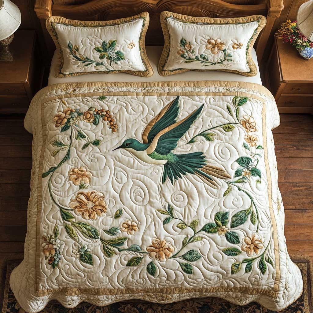 Blissful Hummingbird Duvet Cover Set Fall Quilt Cover Gifts For Couples