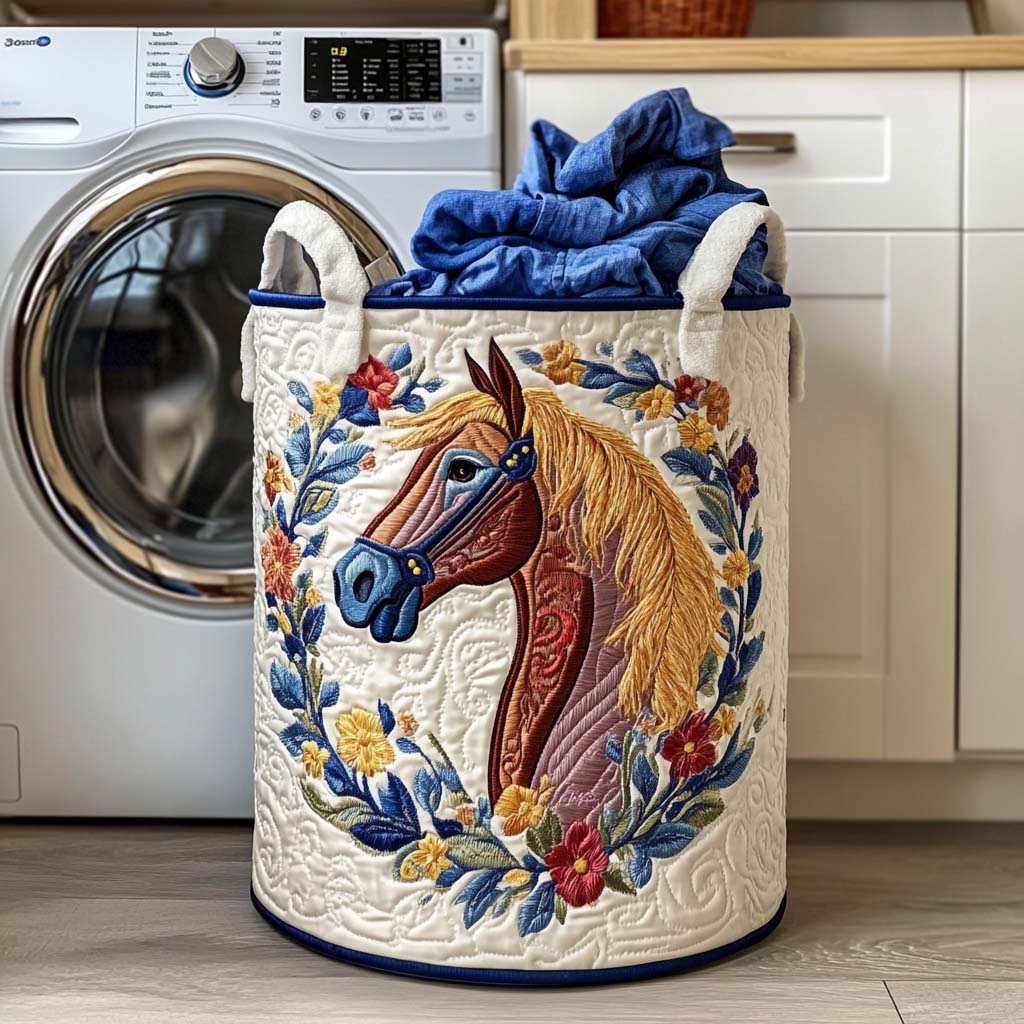Blissful Ride Quilted Laundry Basket Best Gift For Him