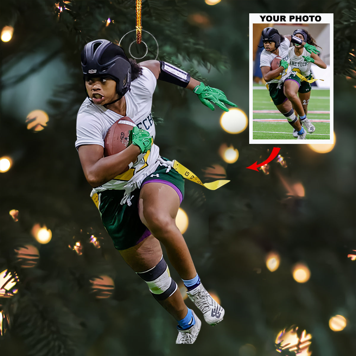 Blitz Brigade Personalized Photo Mica Ornament Christmas Gift For Sport Lovers America