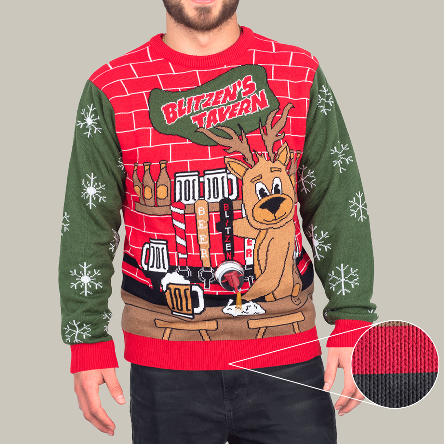 Blitzen's Tavern Beverage Hilarious Ugly Christmas Sweaters Christmas Gift For Daughter In Law