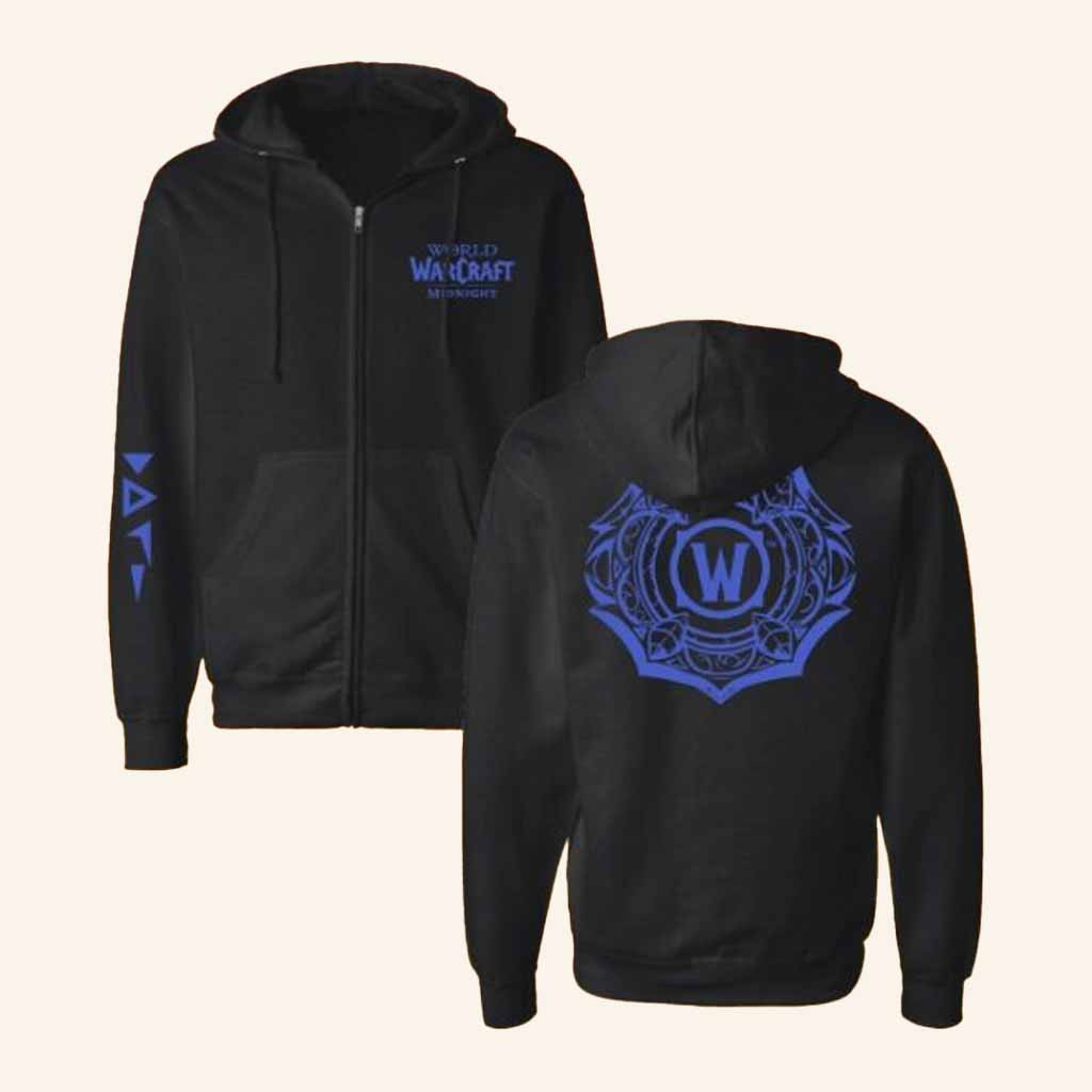 Blizzard Gear Merch World Of Warcraft Midnight Dark Heart Black Zip Hoodie Gifts For Him Blizzard Gear Merch World Of Warcraft Midnight Dark Heart Black Zip Hoodie Gifts For Him