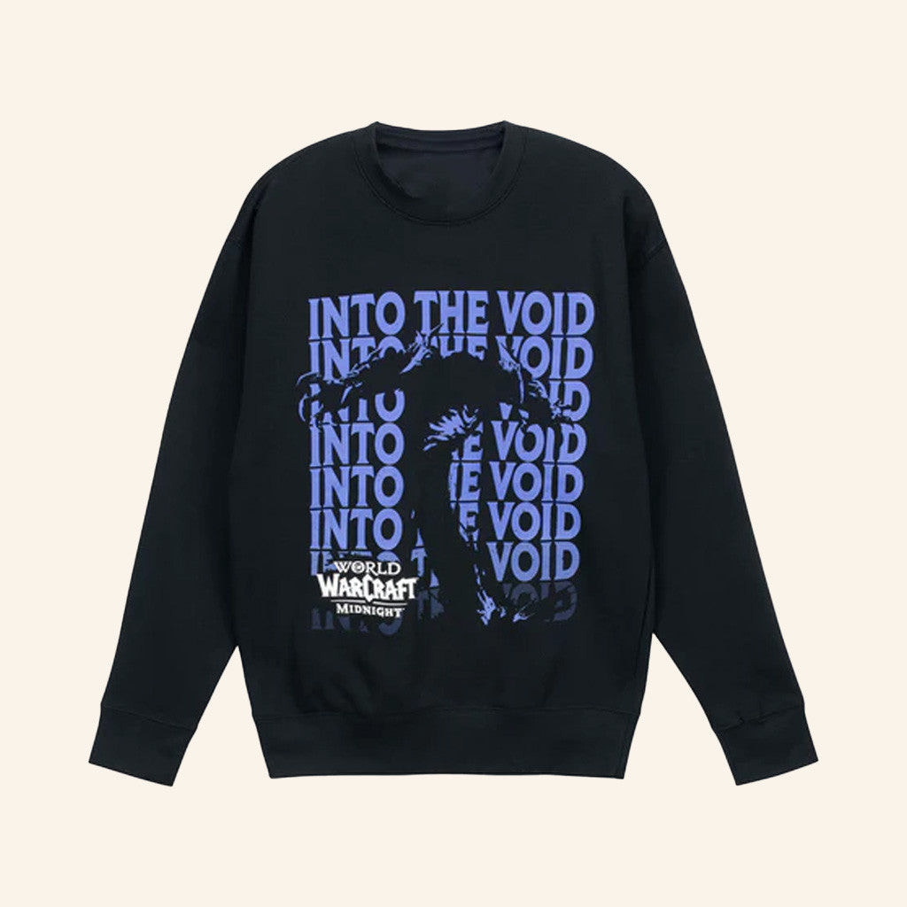 Blizzard Gear Merch World Of Warcraft Midnight Void Black Crewneck Sweatshirt Gifts For Boyfriend Blizzard Gear Merch World Of Warcraft Midnight Void Black Crewneck Sweatshirt Gifts For Boyfriend