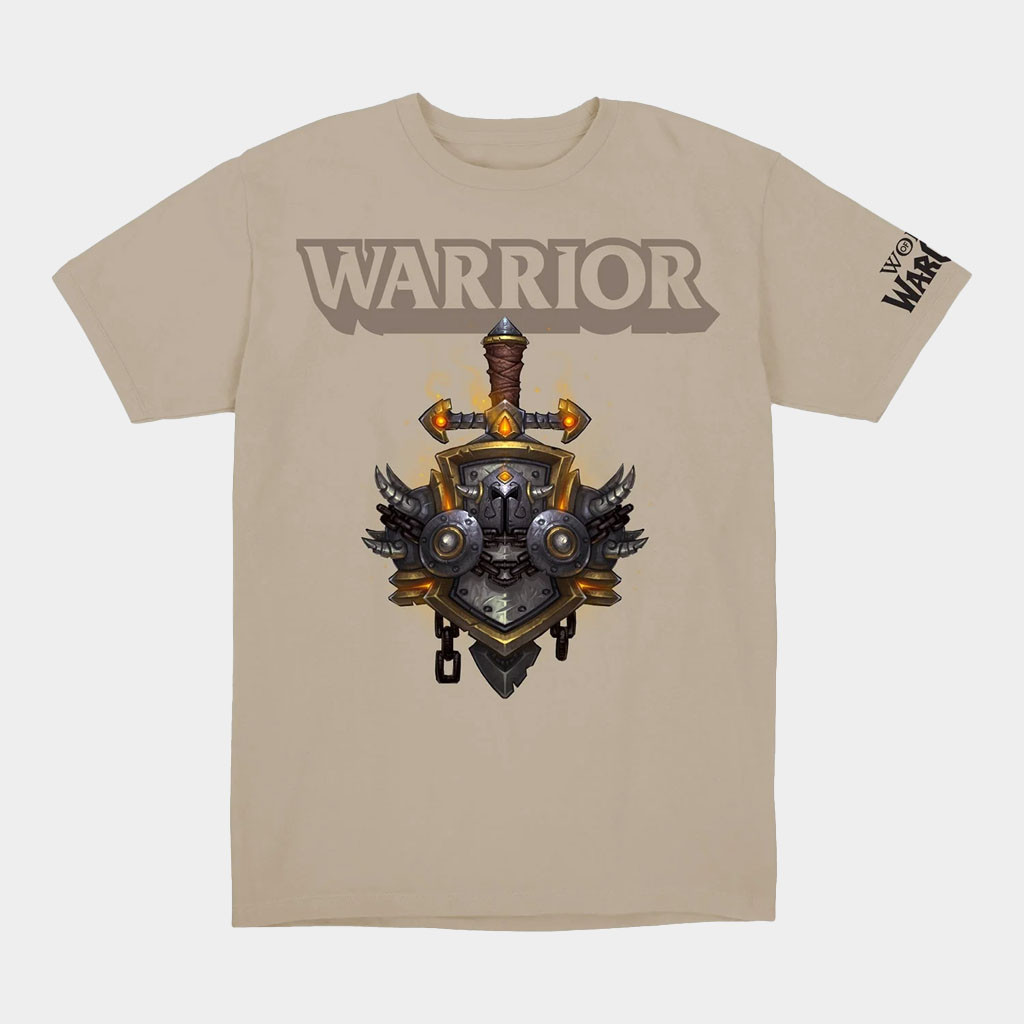 Blizzard Gear Merch World Of Warcraft Warrior Crest T-Shirt Gift Ideas For BFF