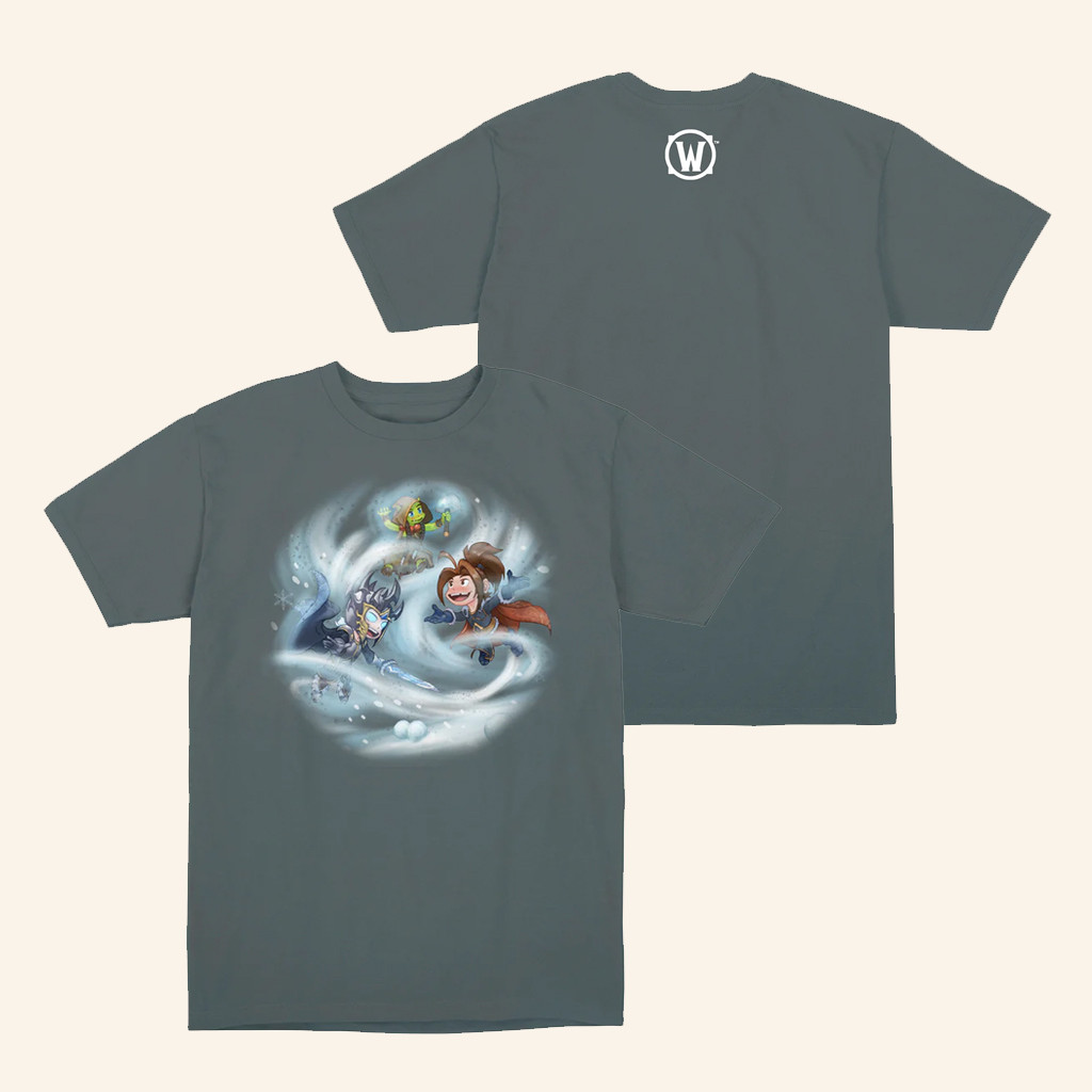 Blizzard Merch World Of Warcraft Snow Fight T-Shirt Best Gifts For Friends Blizzard Merch World Of Warcraft Snow Fight T-Shirt Best Gifts For Friends