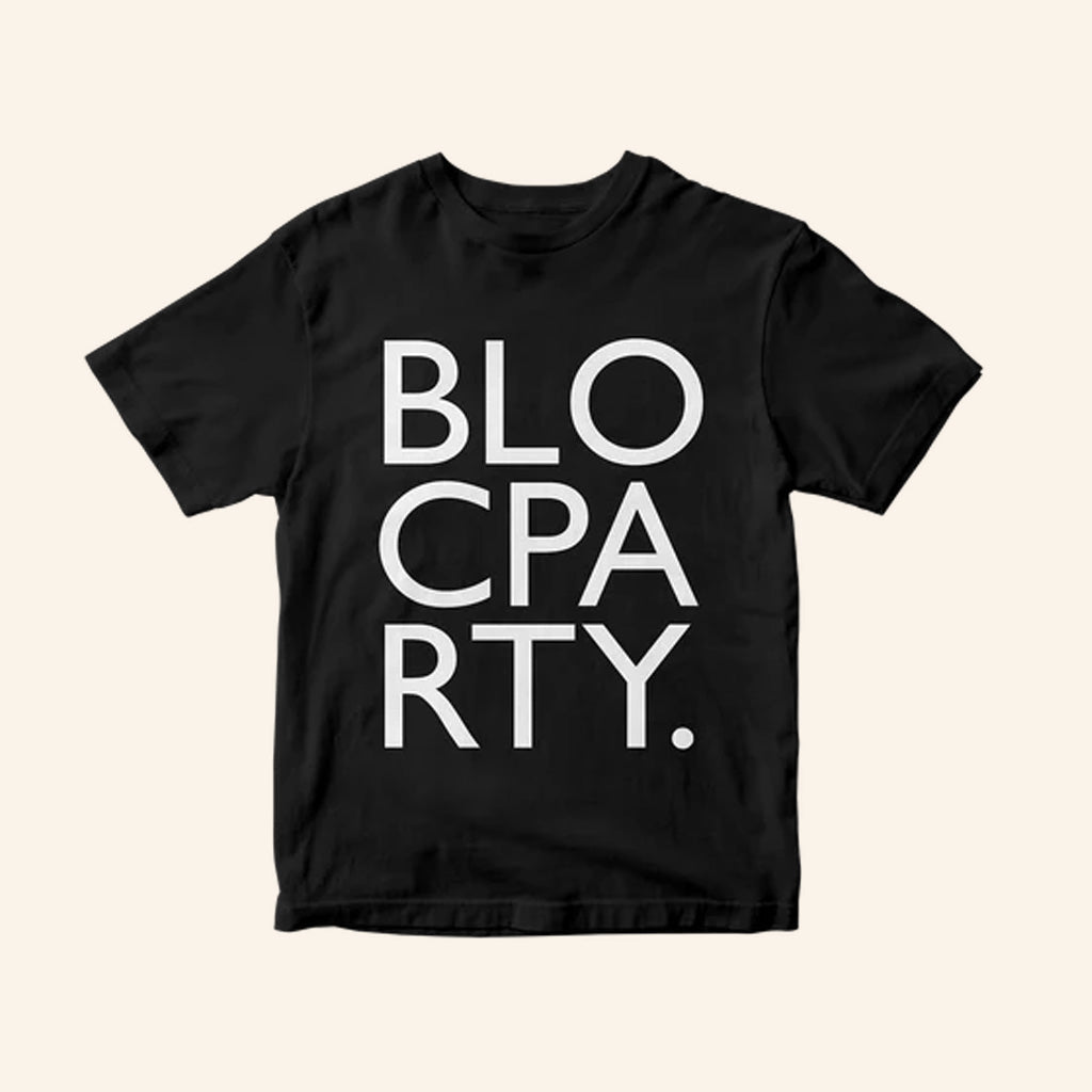 Bloc Party Merch Logo Infill T-Shirt Black Best Gifts For Him