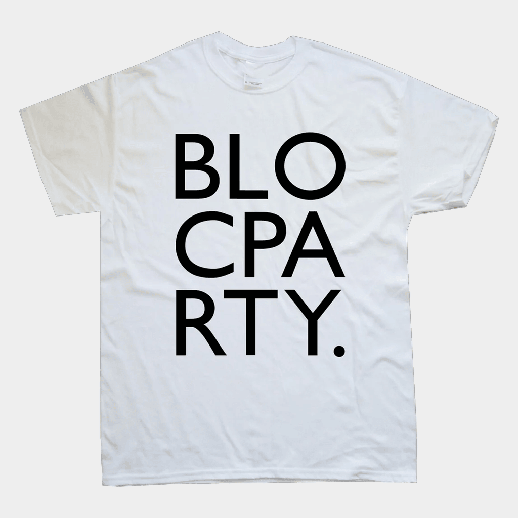 Bloc Party Merch Logo T-Shirt White Presents For Music Lovers-1