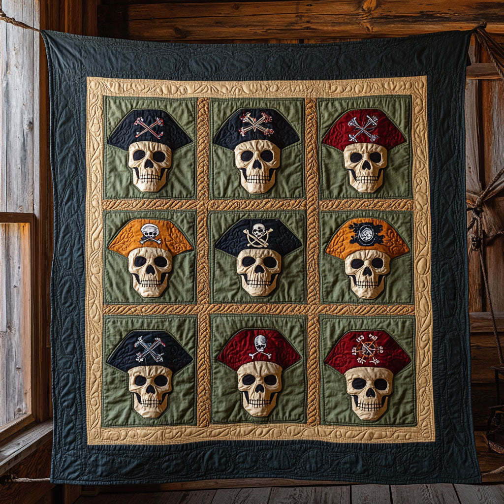 Block Of Pirate Quilt Ultra-Soft Quilt Blanket for Hotel-Like Experience