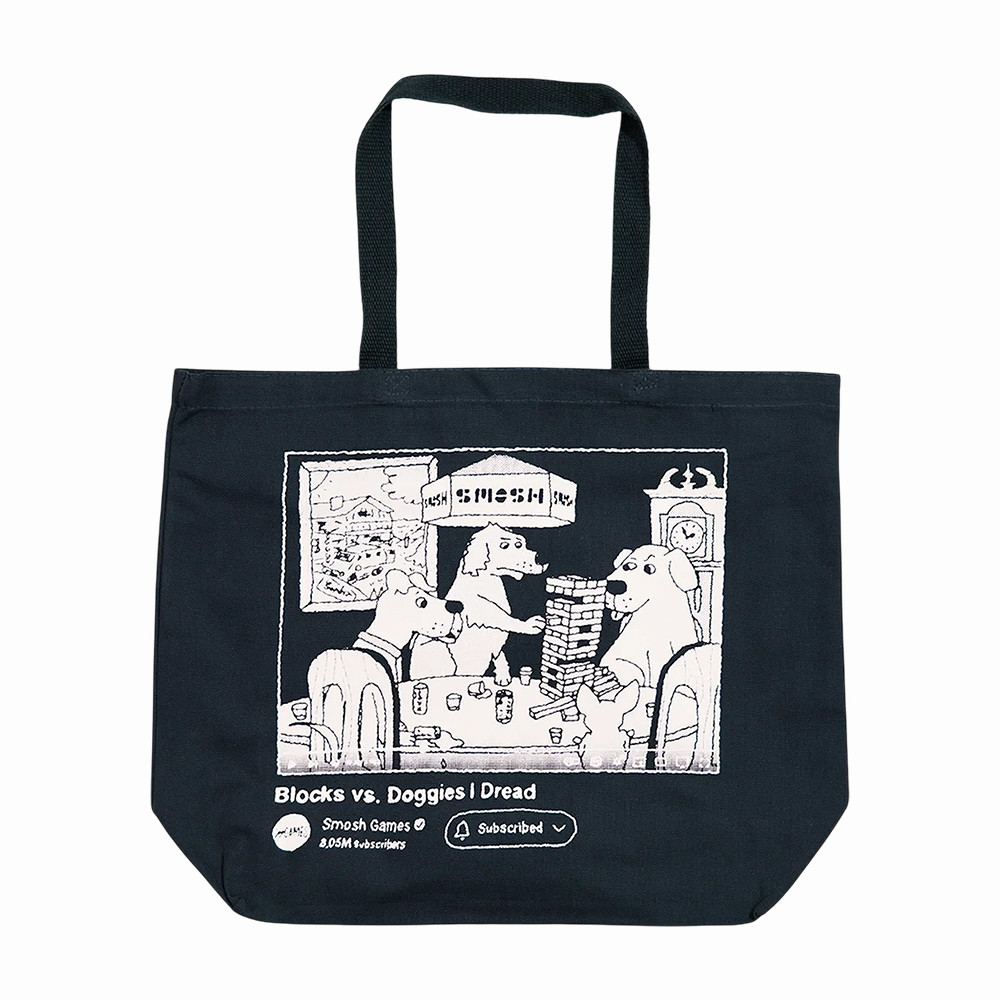 Blocks Vs Doggies Dread Tote Bag Dog Graphic Smosh Merch Streetwear Gift For Her