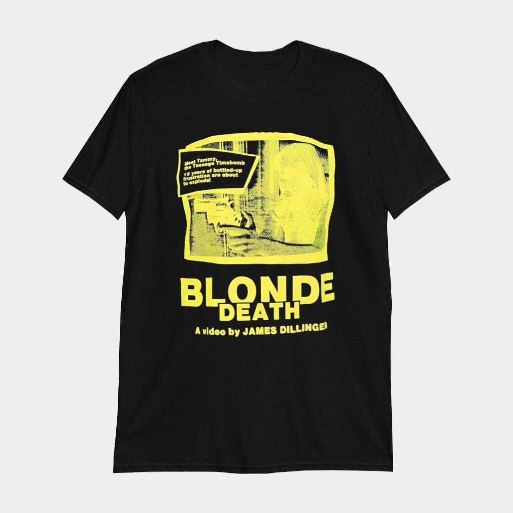 Blonde Death Bleeding Skull T-Shirt Black Gifts Ideas For Him