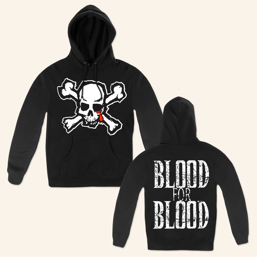 Blood For Blood Merch Blood For Blood Skull Hoodie Gifts For Music Fans Blood For Blood Merch Blood For Blood Skull Hoodie Gifts For Music Fans