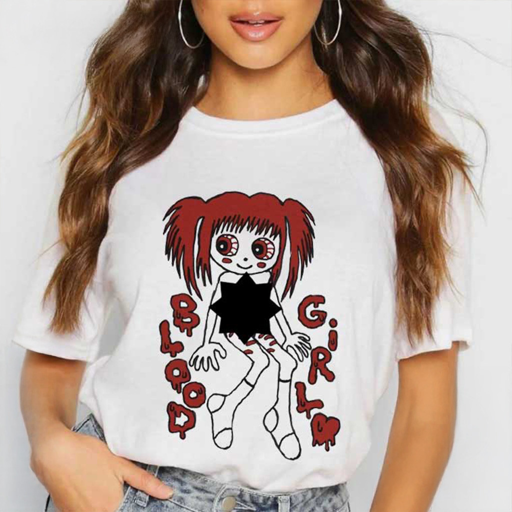 Blood Girl Graphic T-Shirt Christmas Presents For Girlfriend Blood Girl Graphic T-Shirt Christmas Presents For Girlfriend