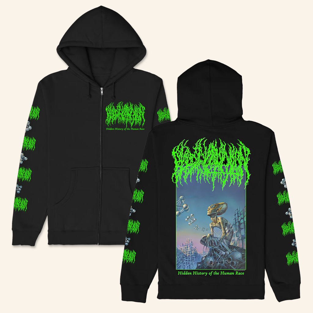 Blood Incantation Merch Hidden History Zip Up Black Hoodie Husband Christmas Gift Ideas