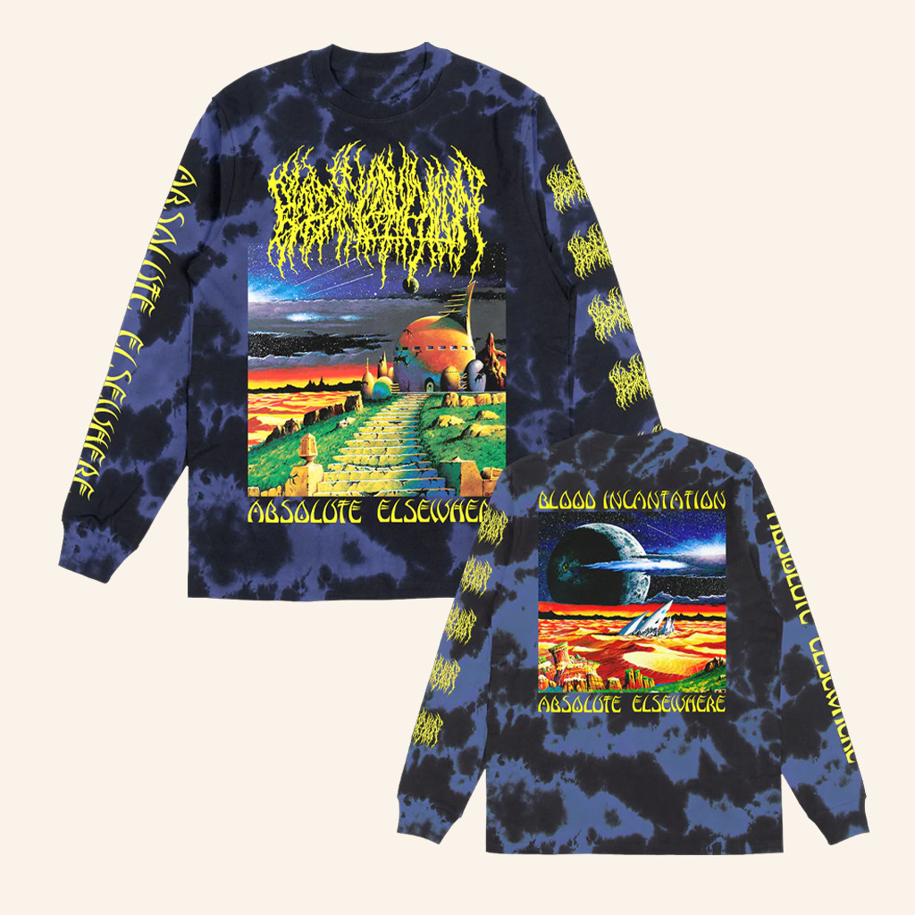 Blood Incantation Merch The Message Marine Dye Long Sleeve T-Shirt Presents For Boyfriend