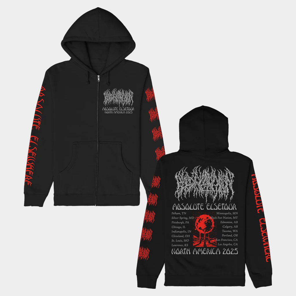 Blood Incantation Merch World Tour 2024 2025 Zip Up Hoodie Black Gifts For Band Fans-1 Blood Incantation Merch World Tour 2024 2025 Zip Up Hoodie Black Gifts For Band Fans-1