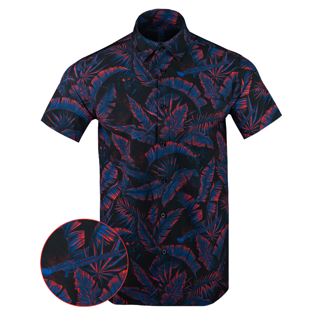 Blood Jungle Button Down Shirt Hawaiian Tactical Button Down Best Christmas Gifts For Boyfriend