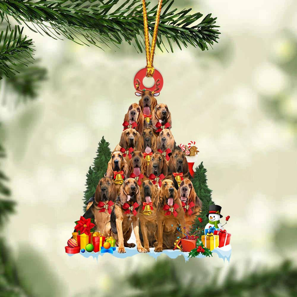 Bloodhound Dog Christmas Tree Ornament Dog Gifts Acrylic Ornament Dog Gifts Acrylic Ornament