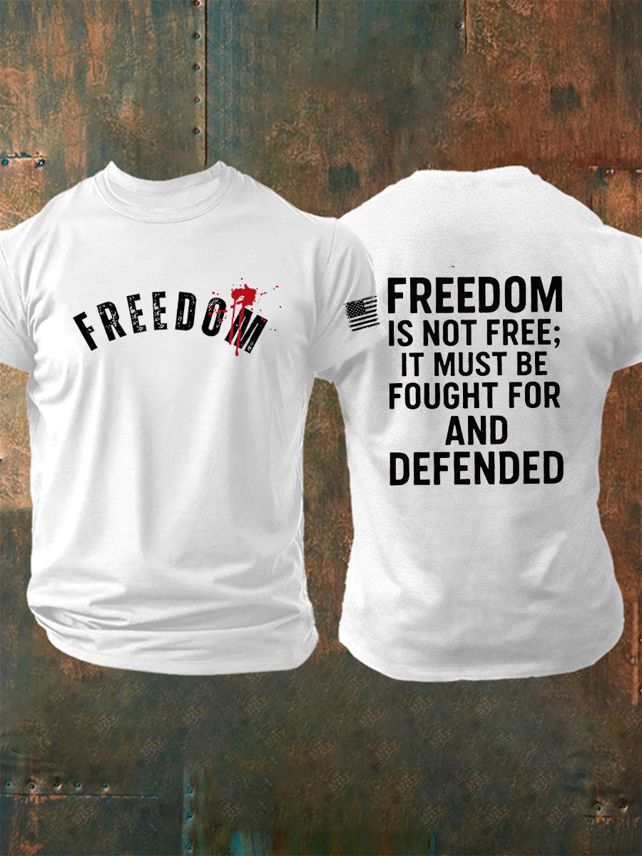 Bloody Freedom Charlie Kirk T-Shirt Freedom Is Not Free Apparel Proud Gifts