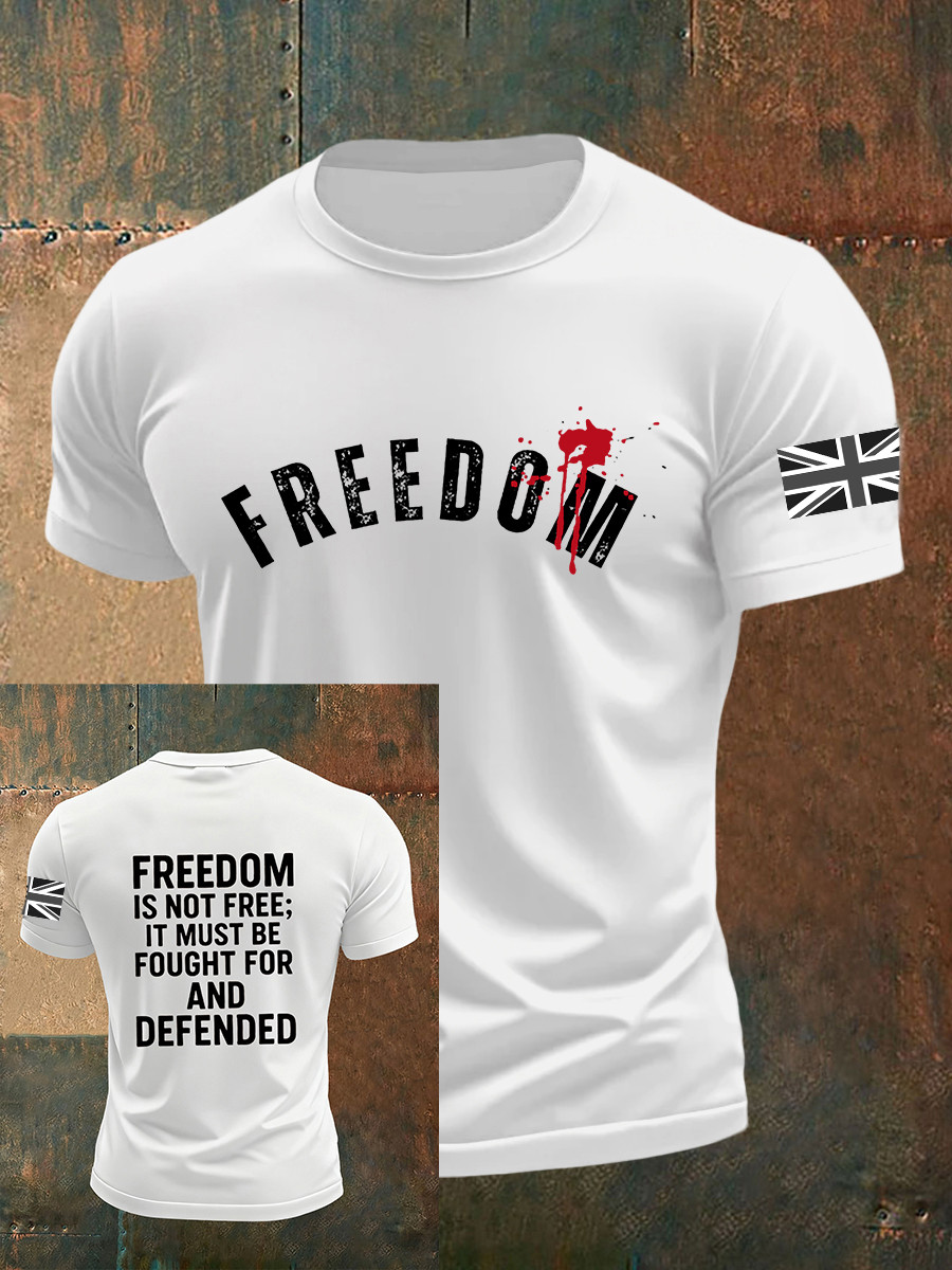Bloody Freedom Charlie Kirk T-Shirt Freedom Is Not Free Merch Charlie Kirk Memorial Gifts