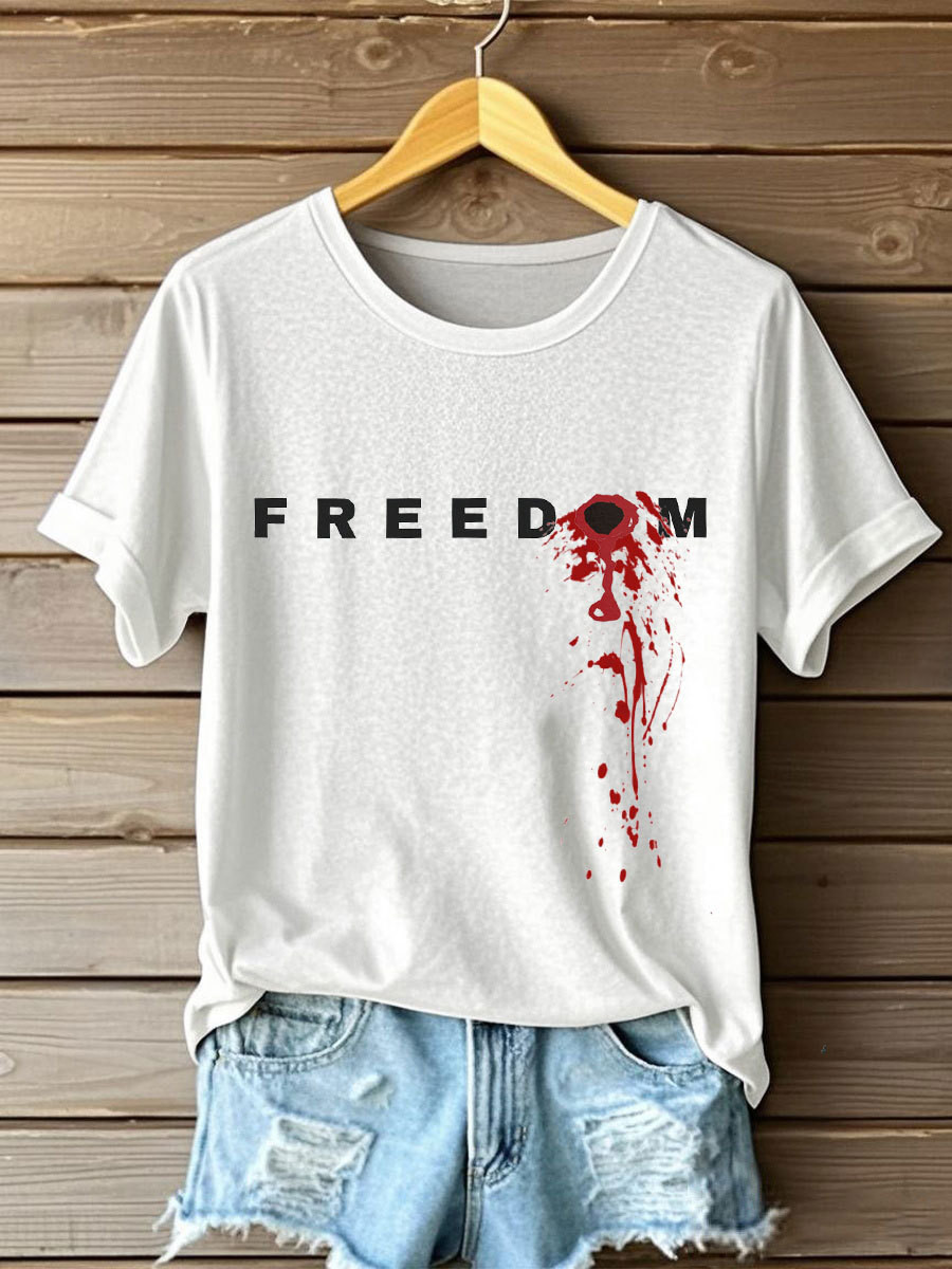 Bloody Freedom T-Shirt Freedom's Voice Never Forgotten Merch Gifts For Mother