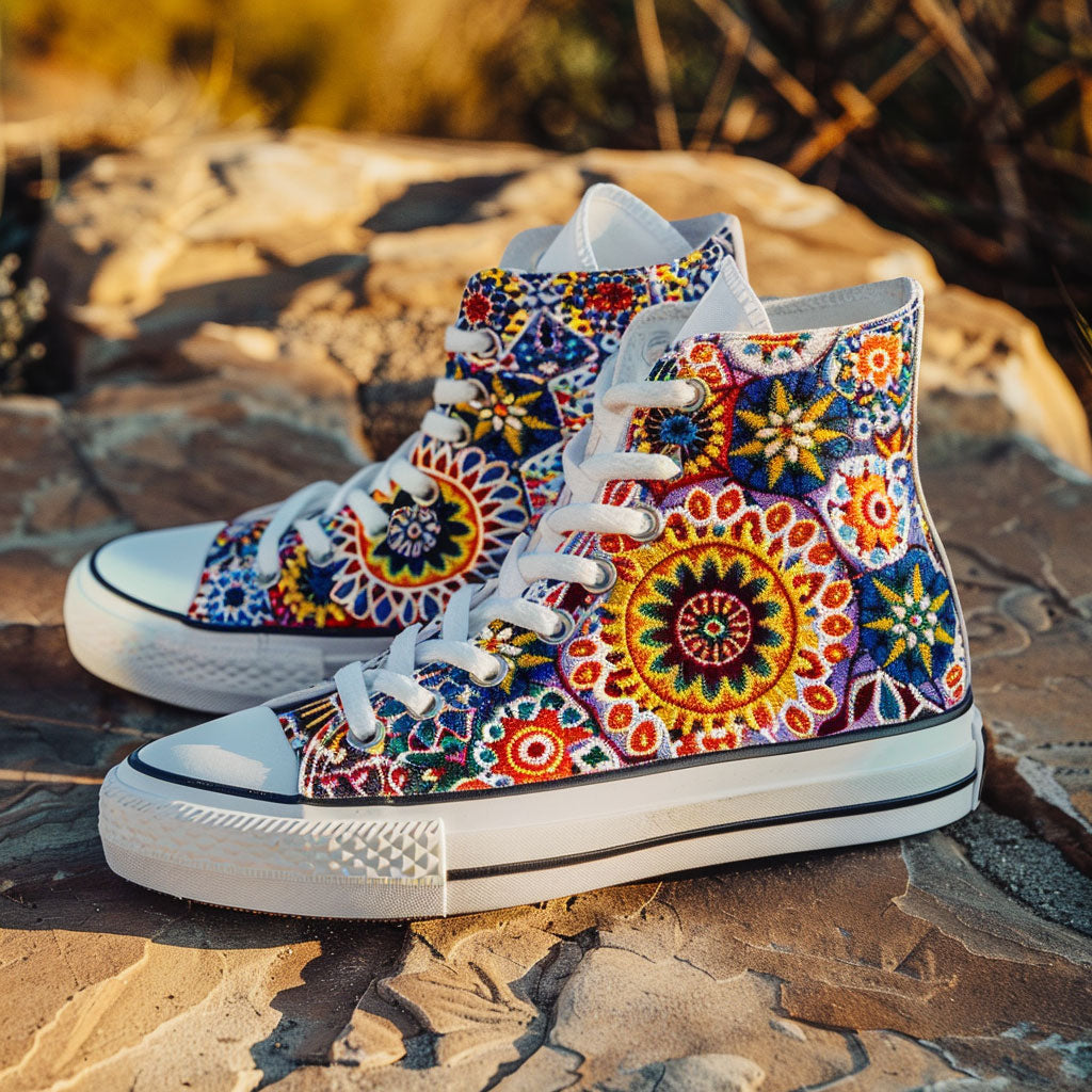 Bloom Aura Canvas High Tops Merch Gift