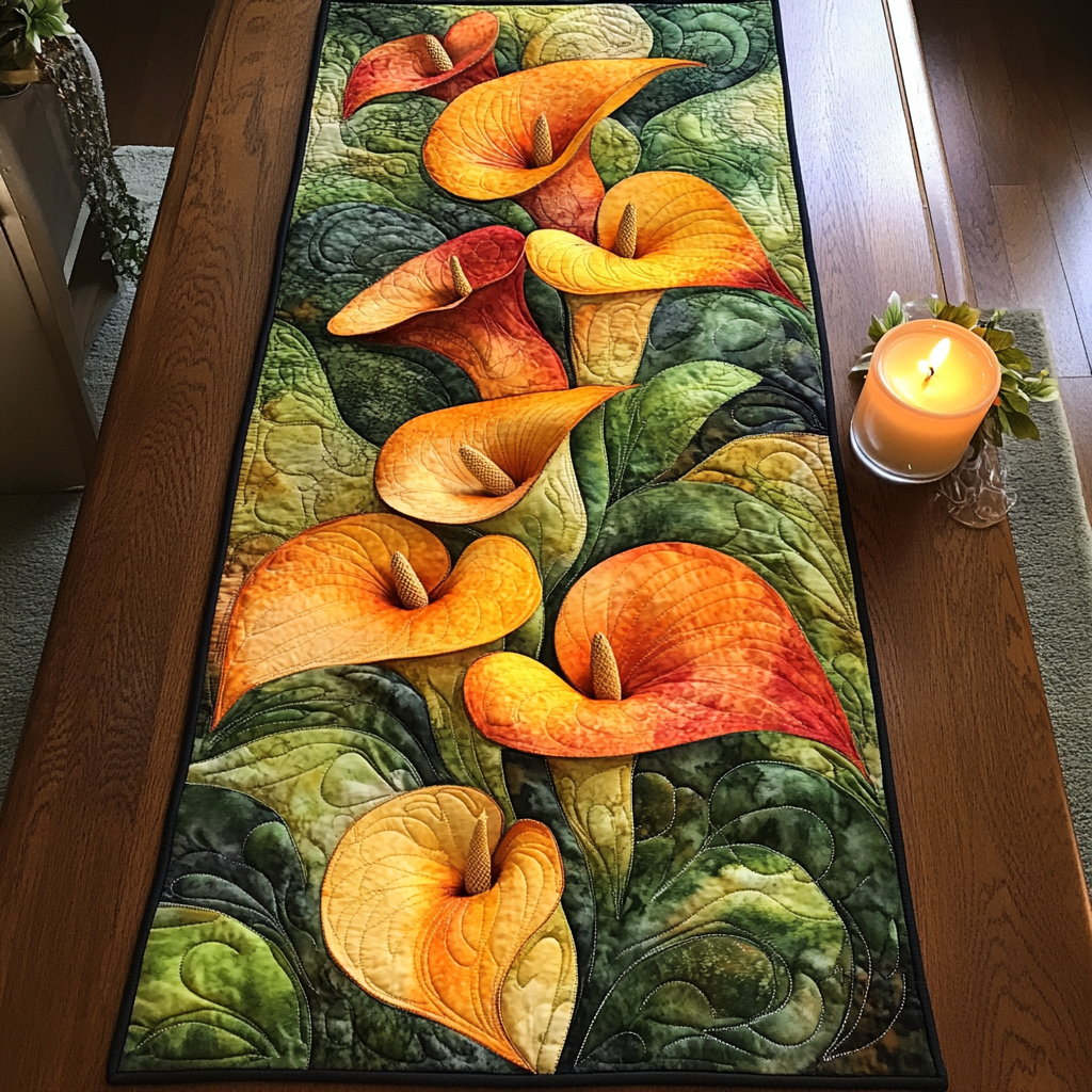 Bloom Path Quilted Table Runner Dining Room Table Decor Ideas Lily Gifts For Mom