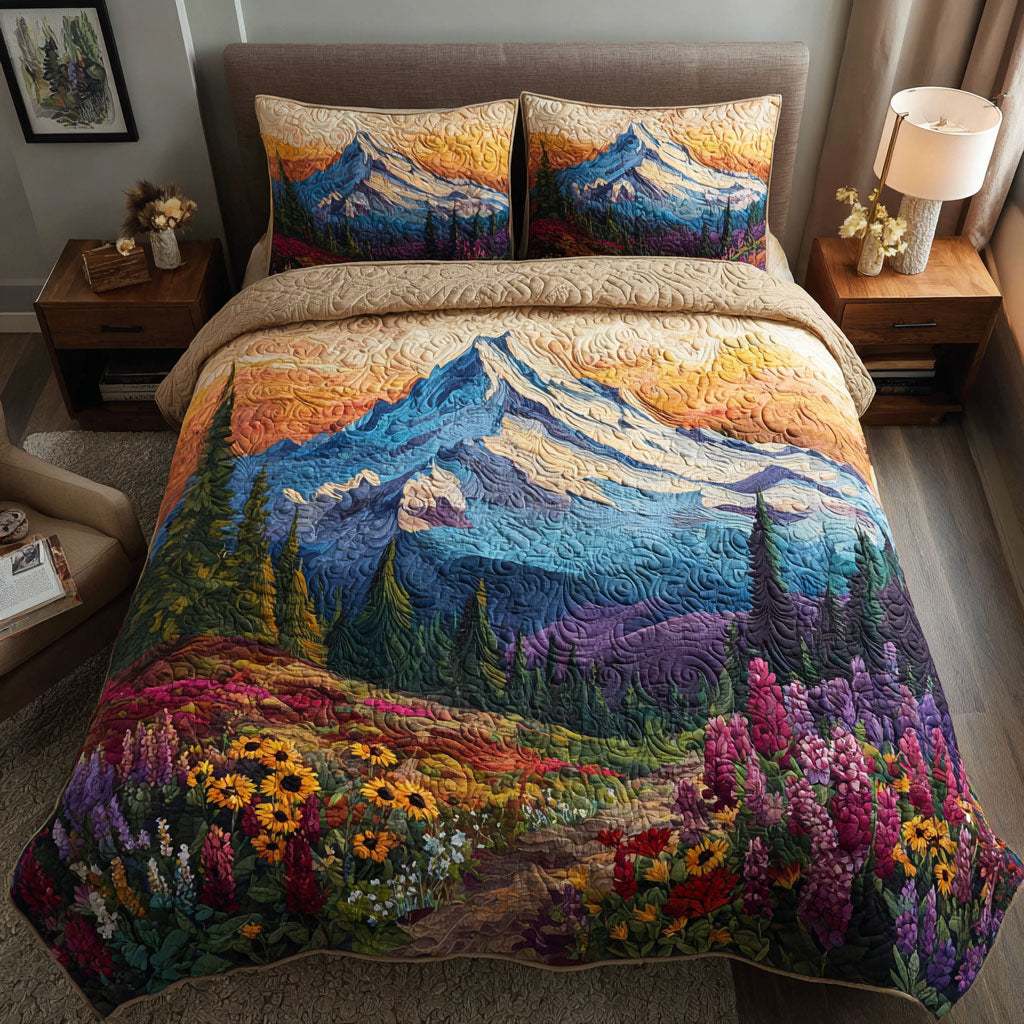 Bloom Ridge Quilted Bedding Set Cute Bedroom Decor Best Gifts For Flower Lovers