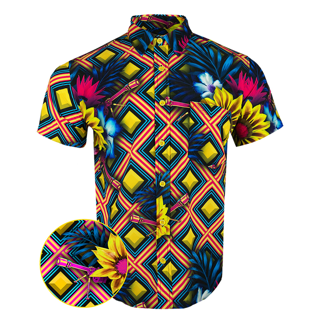 Bloom Yellow Button Down Shirt Hawaiian Tactical Button Down Birthday Gifts For Son Bloom Yellow Button Down Shirt Hawaiian Tactical Button Down Birthday Gifts For Son