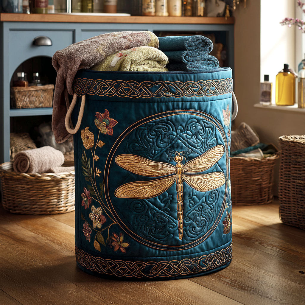 Blooming Aviator Quilted Laundry Basket Luxury Quilted Laundry Bin Gift for Organized Living