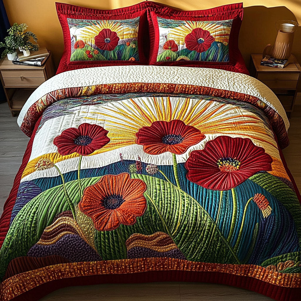 Blooming Daydream Quilted Bedding Set Thoughtful Bedroom Gift Idea for Any Occasion